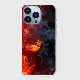 Чехол для iPhone 13 Pro с принтом Стихия огня в Курске,  |  | Тематика изображения на принте: дым | пламя | страсть