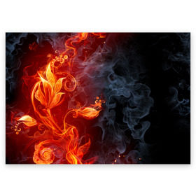 Поздравительная открытка с принтом Стихия огня в Курске, 100% бумага | плотность бумаги 280 г/м2, матовая, на обратной стороне линовка и место для марки
 | Тематика изображения на принте: дым | пламя | страсть