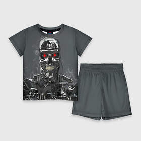 Детский костюм с шортами 3D с принтом Терминатор 2 в Курске,  |  | terminator | арнольд шварценнегер | боевик | робот