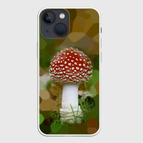 Чехол для iPhone 13 mini с принтом Мухоморчик в Курске,  |  | Тематика изображения на принте: гриб | камуфляж | лес | мухомор | поганка | яд | ядовитый