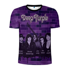 Мужская футболка 3D спортивная с принтом Deep Purple в Курске, 100% полиэстер с улучшенными характеристиками | приталенный силуэт, круглая горловина, широкие плечи, сужается к линии бедра | deep purple | music | rock | музыка | рок