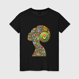 Женская футболка хлопок с принтом Пикассо в Курске, 100% хлопок | прямой крой, круглый вырез горловины, длина до линии бедер, слегка спущенное плечо | 
