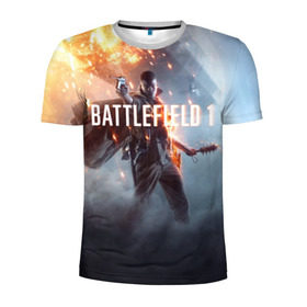 Мужская футболка 3D спортивная с принтом Battlefield в Курске, 100% полиэстер с улучшенными характеристиками | приталенный силуэт, круглая горловина, широкие плечи, сужается к линии бедра | battlefield батла | батлфилд