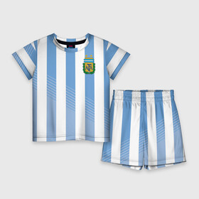 Детский костюм с шортами 3D с принтом Сборная Аргентины по футболу в Курске,  |  | Тематика изображения на принте: argentina | аргентина