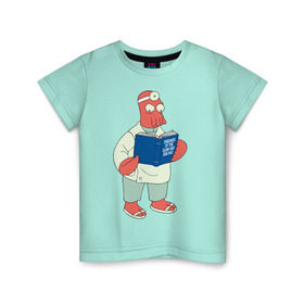 Детская футболка хлопок с принтом Доктор Зойдберг в Курске, 100% хлопок | круглый вырез горловины, полуприлегающий силуэт, длина до линии бедер | futurama | зойдберг | краб | мультики | футурама