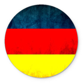 Коврик круглый с принтом Германия в Курске, резина и полиэстер | круглая форма, изображение наносится на всю лицевую часть | европа | триколор | флаг