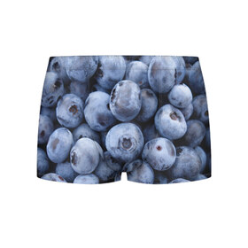 Мужские трусы 3D с принтом ягода в Курске, 50% хлопок, 50% полиэстер | классическая посадка, на поясе мягкая тканевая резинка | Тематика изображения на принте: голубика | лето | сладости | текстура | черника | ягода