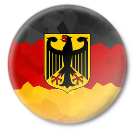 Значок с принтом Германия в Курске,  металл | круглая форма, металлическая застежка в виде булавки | Тематика изображения на принте: 