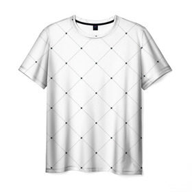 Мужская футболка 3D с принтом Точечный узор! в Курске, 100% полиэфир | прямой крой, круглый вырез горловины, длина до линии бедер | белый | дизайн | классно | круто | лейбл | точки | узор | цвет | черный