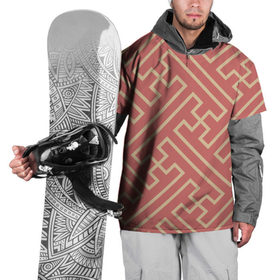 Накидка на куртку 3D с принтом Прекрасная геометрия в Курске, 100% полиэстер |  | бежевый | волны | геометрия | иллюзия | классно | красиво | красный | круто | линия | обман | полосы | цвет
