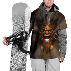 Накидка на куртку 3D с принтом Маска шамана в Курске, 100% полиэстер |  | Тематика изображения на принте: 