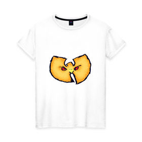 Женская футболка хлопок с принтом Wu-Tang Clan в Курске, 100% хлопок | прямой крой, круглый вырез горловины, длина до линии бедер, слегка спущенное плечо | gza | hip hop | rza | wu fam | ву танг клан | хип хоп