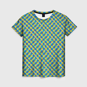 Женская футболка 3D с принтом Великая иллюзия в Курске, 100% полиэфир ( синтетическое хлопкоподобное полотно) | прямой крой, круглый вырез горловины, длина до линии бедер | иллюзии | иллюзия | классная | классно | круто | обман | оптическая | показалось | фигура