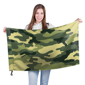 Флаг 3D с принтом камуфляж в Курске, 100% полиэстер | плотность ткани — 95 г/м2, размер — 67 х 109 см. Принт наносится с одной стороны | армия | камуфляж | милитари | силовые структуры