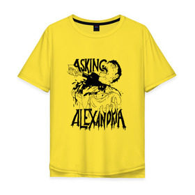 Мужская футболка хлопок Oversize с принтом Asking Alexandria в Курске, 100% хлопок | свободный крой, круглый ворот, “спинка” длиннее передней части | alternative | asking alexandria | hardcore | metal | post hardcore | rock | scream | sxe
