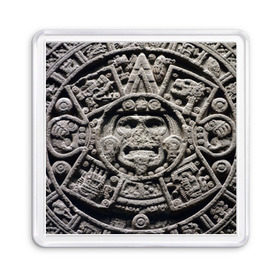 Магнит 55*55 с принтом Календарь ацтеков в Курске, Пластик | Размер: 65*65 мм; Размер печати: 55*55 мм | Тематика изображения на принте: ацтеки | древняя цивилизация | индейцы | майя | южная америка