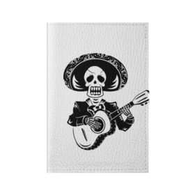 Обложка для паспорта матовая кожа с принтом Мексиканский череп в Курске, натуральная матовая кожа | размер 19,3 х 13,7 см; прозрачные пластиковые крепления | Тематика изображения на принте: color | day of the dead | dead | death | holiday | mexican skull | mexico | ornament | pattern | гитара | день мертвых | мексика | мексиканский череп | мертвецов | музыка | орнамент | поет | праздник | узоры | цветы