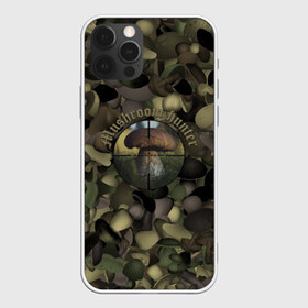 Чехол для iPhone 12 Pro Max с принтом Грибной охотник в Курске, Силикон |  | hunter | грибы | камуфляж | лес | охота