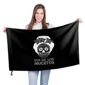 Флаг 3D с принтом День мертвецов в Курске, 100% полиэстер | плотность ткани — 95 г/м2, размер — 67 х 109 см. Принт наносится с одной стороны | halloween | mexiэллоуин | день мертвых | мексика | мексиканский череп | мертвецов | о | орнамент | праздник | узоры | хэллоуин | цветы