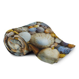 Плед 3D с принтом Морские ракушки и камни в Курске, 100% полиэстер | закругленные углы, все края обработаны. Ткань не мнется и не растягивается | камни | море | морские камни | ракушки