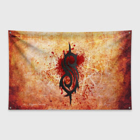 Флаг-баннер с принтом Slipknot в Курске, 100% полиэстер | размер 67 х 109 см, плотность ткани — 95 г/м2; по краям флага есть четыре люверса для крепления | deth | rock | slipknot | рок | слипнот