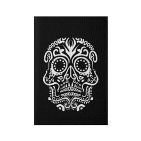 Обложка для паспорта матовая кожа с принтом Мексиканский череп в Курске, натуральная матовая кожа | размер 19,3 х 13,7 см; прозрачные пластиковые крепления | color | dead | death | eyes | girl | halloween | holiday | makeup | mask | mexican skull | mexico | ornament | pattern | взгляд | девушка | день мертвых | макияж | маска | мексика | мексиканский череп | мертвецов | орнамент | паутина | праздник