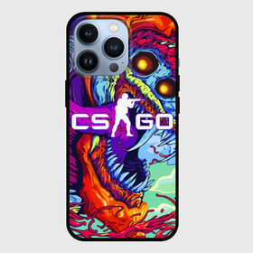 Чехол для iPhone 13 Pro с принтом CS GO в Курске,  |  | computer game | cs go | hyper beast | warning | автомат | компьютерная игра | оружие