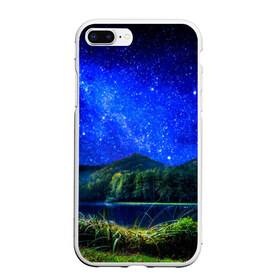 Чехол для iPhone 7Plus/8 Plus матовый с принтом Звездное небо в Курске, Силикон | Область печати: задняя сторона чехла, без боковых панелей | звезда | небо | ночь | озеро