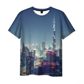 Мужская футболка 3D с принтом Дубай в Курске, 100% полиэфир | прямой крой, круглый вырез горловины, длина до линии бедер | dubai | абу даби | арабские эмираты | ближний восток | богатство | бурдж халифа | дубай | изобилие | каникулы | мегаполис | нефть | оаэ | отпуск | персидский залив | роскошь | технологии | туризм | шейхи
