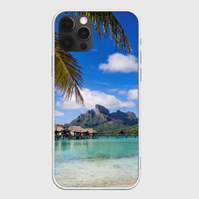 Чехол для iPhone 12 Pro Max с принтом Бора-Бора в Курске, Силикон |  | Тематика изображения на принте: архипелаг | блаженство | бора бора | бунгало | жемчужина тихого океана | загар | каникулы | море | океан | остров | отдых | отпуск | пальмы | песок | пляж | рай | сказка | солнце | таити | туризм