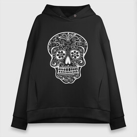 Женское худи Oversize хлопок с принтом Мексиканский череп в Курске, френч-терри — 70% хлопок, 30% полиэстер. Мягкий теплый начес внутри —100% хлопок | боковые карманы, эластичные манжеты и нижняя кромка, капюшон на магнитной кнопке | color | day of the dead | dead | death | holiday | mexican skull | mexico | ornament | pattern | гитара | день мертвых | мексика | мексиканский череп | мертвецов | музыка | орнамент | поет | праздник | узоры | цветы