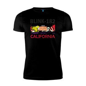 Мужская футболка премиум с принтом California в Курске, 92% хлопок, 8% лайкра | приталенный силуэт, круглый вырез ворота, длина до линии бедра, короткий рукав | california | блинк