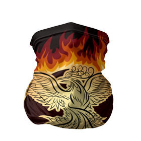 Бандана-труба 3D с принтом Феникс в Курске, 100% полиэстер, ткань с особыми свойствами — Activecool | плотность 150‒180 г/м2; хорошо тянется, но сохраняет форму | огонь | пламя | птица
