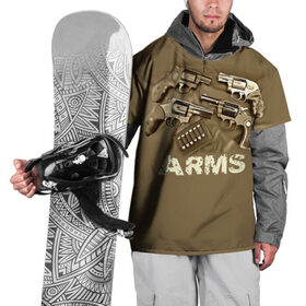Накидка на куртку 3D с принтом Оружие в Курске, 100% полиэстер |  | кольт | патроны | пули | револьвер