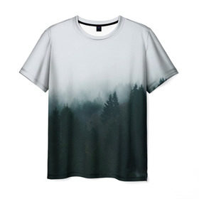 Мужская футболка 3D с принтом Лес в Курске, 100% полиэфир | прямой крой, круглый вырез горловины, длина до линии бедер | лес | мрак | тамблер