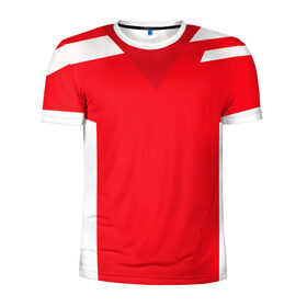 Мужская футболка 3D спортивная с принтом Красивый дизайн в Курске, 100% полиэстер с улучшенными характеристиками | приталенный силуэт, круглая горловина, широкие плечи, сужается к линии бедра | белый | бордовый | красивый дизайн | красный | линии | полосы | прямоугольник | треугольник | цвет