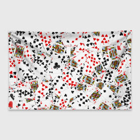 Флаг-баннер с принтом Игральные карты в Курске, 100% полиэстер | размер 67 х 109 см, плотность ткани — 95 г/м2; по краям флага есть четыре люверса для крепления | 