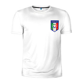 Мужская футболка 3D спортивная с принтом Сборная Италия в Курске, 100% полиэстер с улучшенными характеристиками | приталенный силуэт, круглая горловина, широкие плечи, сужается к линии бедра | Тематика изображения на принте: italy | футбол