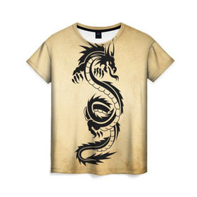 Женская футболка 3D с принтом Убийственный змей в Курске, 100% полиэфир ( синтетическое хлопкоподобное полотно) | прямой крой, круглый вырез горловины, длина до линии бедер | dragon | дракон | дракоша | змей | когти | крылья | монстр | огонь | пламя | рога | тату | татуировка | трайбл | чешуя | чудовище | шипы