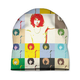 Шапка 3D с принтом Pop Art Jim Morrison The Doors в Курске, 100% полиэстер | универсальный размер, печать по всей поверхности изделия | Тематика изображения на принте: jim morrison | the doors | арт | дорс | моррисон