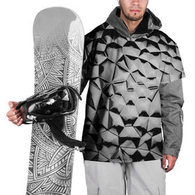 Накидка на куртку 3D с принтом Чёрная мозаика в Курске, 100% полиэстер |  | Тематика изображения на принте: 