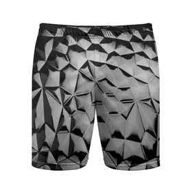 Мужские шорты 3D спортивные с принтом Чёрная мозаика в Курске,  |  | Тематика изображения на принте: 