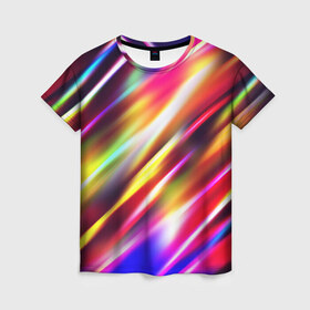 Женская футболка 3D с принтом Party в Курске, 100% полиэфир ( синтетическое хлопкоподобное полотно) | прямой крой, круглый вырез горловины, длина до линии бедер | красочный | разноцветный | яркий