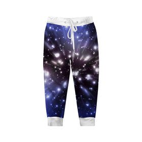 Детские брюки 3D с принтом Звёздный космос в Курске, 100% полиэстер | манжеты по низу, эластичный пояс регулируется шнурком, по бокам два кармана без застежек, внутренняя часть кармана из мелкой сетки | звёзды | космическое пространство | созвездие