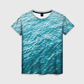 Женская футболка 3D с принтом Море в Курске, 100% полиэфир ( синтетическое хлопкоподобное полотно) | прямой крой, круглый вырез горловины, длина до линии бедер | orca | sea | whale | вода | киты | косатки | лето | любовь | море | океан | отдых | пальмы | пляж | солнце