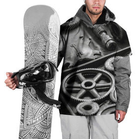 Накидка на куртку 3D с принтом Железо в Курске, 100% полиэстер |  | болты | гайки | железо | механизм | стимпанк | шестеренки
