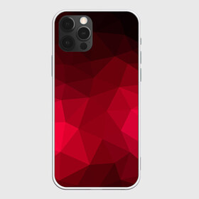 Чехол для iPhone 12 Pro Max с принтом Polygonal в Курске, Силикон |  | Тематика изображения на принте: красный | полигоны | треугольники