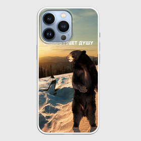 Чехол для iPhone 13 Pro с принтом Сибирь в Курске,  |  | медведь