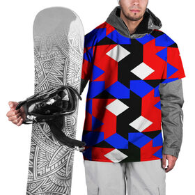 Накидка на куртку 3D с принтом Absorbed в Курске, 100% полиэстер |  | красный | разноцветные | синий | текстуры | цветные