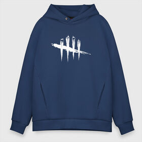 Мужское худи Oversize хлопок с принтом Dead by Daylight White Logo в Курске, френч-терри — 70% хлопок, 30% полиэстер. Мягкий теплый начес внутри —100% хлопок | боковые карманы, эластичные манжеты и нижняя кромка, капюшон на магнитной кнопке | Тематика изображения на принте: daylight | dead | дайлайт | дед | игры | ужасы | хоррор